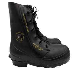 Bata Mickey Mouse Boots Mens 8R Black Rubber Extreme Cold Weather Military 1984